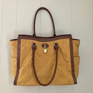 Talbots Quilted Tote Bag Purse